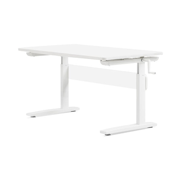 Bijeli radni stol s podesivom visinom Flexa Elegant