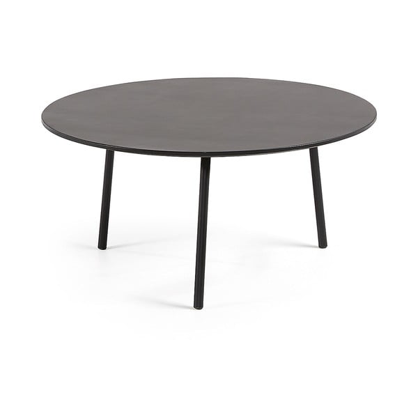 Crni stol La Forma Ulrich, ⌀ 70 cm