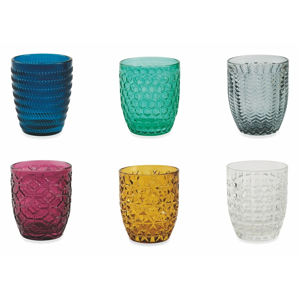 Set s 6 čaša u različitim bojama Villa d´Este Geometrie, 240 ml