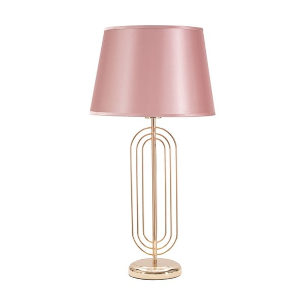 Ružičasta stolna svjetiljka Mauro Ferretti Krist, visina 64 cm