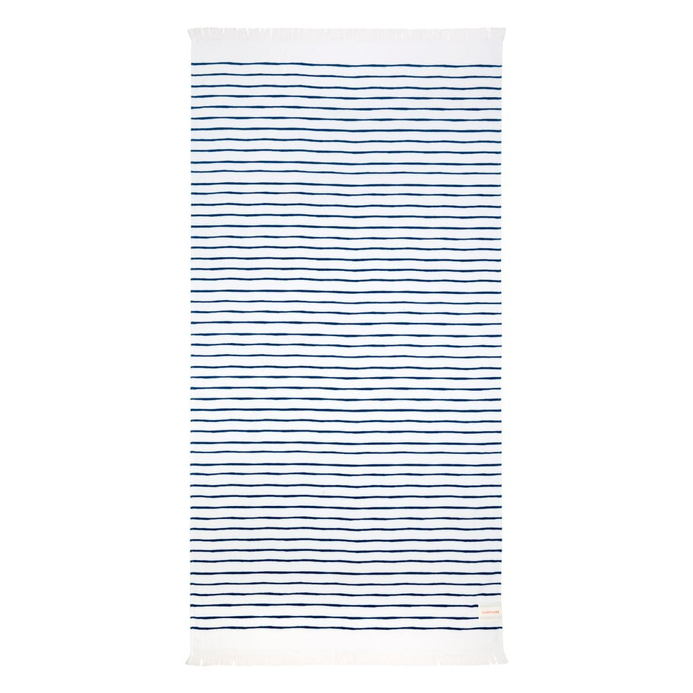 Plavo-bijeli ručnik za plažu Sunnylife Nouveau Bleu