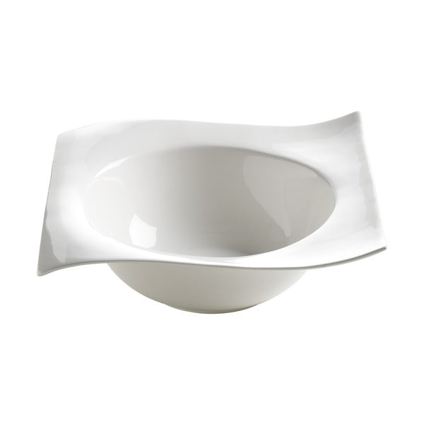 Bijela porculanska zdjela za salatu Maxwell & Williams Motion, 23,5 x 23,5 cm
