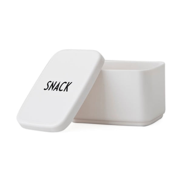Bijela kutija za grickalice Design Letters Snack, 8,2 x 6,8 cm