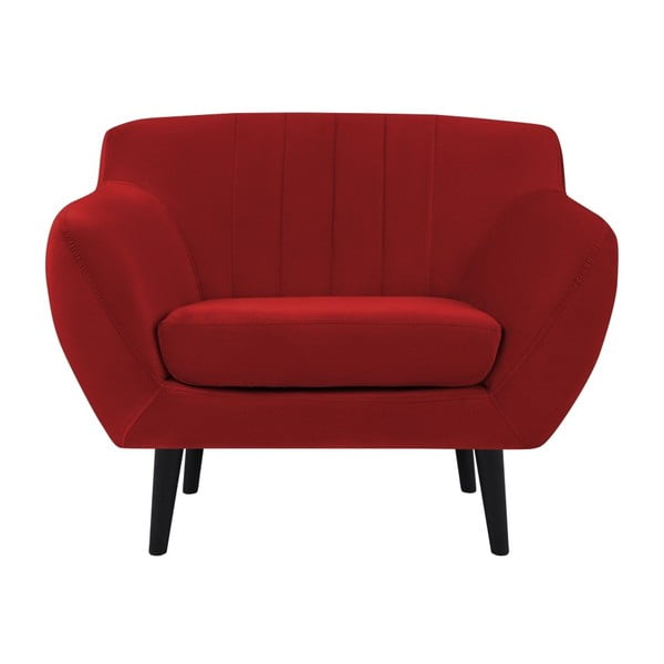 Crvena baršunasti fotelja Mazzini Sofas Toscane