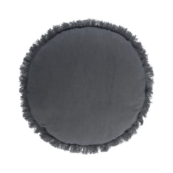 Tamno siva navlaka za jastuk Kave Home Clarice, ø 45 cm