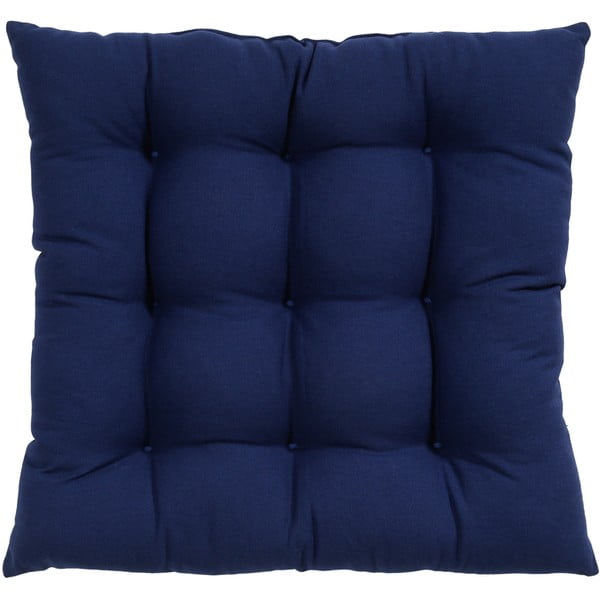 Plavi pamučni jastuk za sjedenje Westwing Collection Ava, 40 x 40 cm
