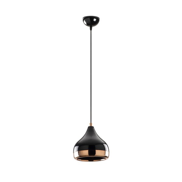 Viseća svjetiljka u crno-bakrenoj boji Opviq lights Yildo, ø 17 cm