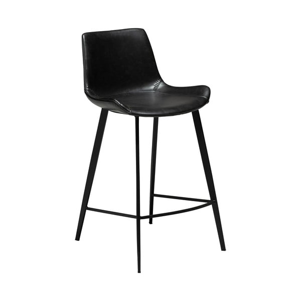 Crna barska stolica od eko kože DAN - FORM Denmark Hype, visina 91 cm