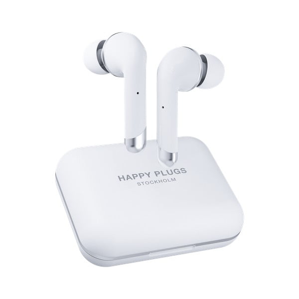Bijele bežične slušalice Happy Plugs Air 1 Plus In-Ear