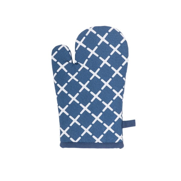 Plava pamučna kuhinjska rukavica Tiseco Home Studio Cross