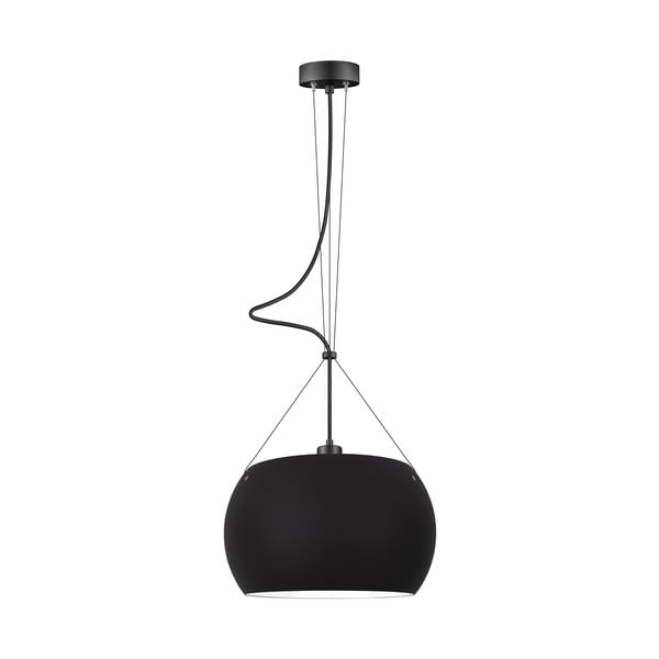 Crna viseća svjetiljka Sotto Luce Momo Matte, ⌀ 33 cm