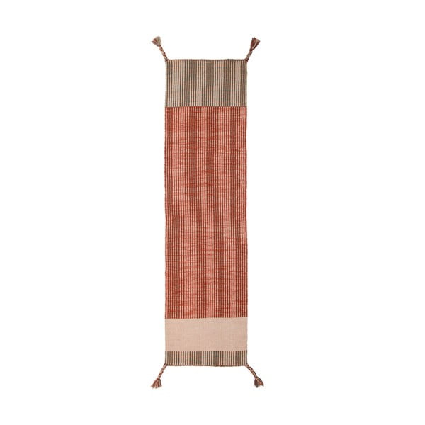 Narančasta vunena staza Flair Rugs Anu, 60 x 200 cm