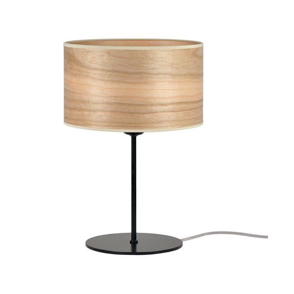 Svijetlo smeđa stolna lampa od prirodnog furnira Sotto Luce Tsuri S, ⌀ 25 cm