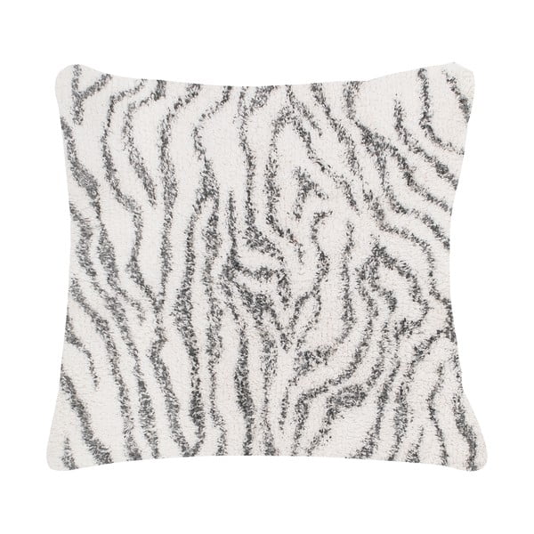 Bijelo-sivi pamučni ukrasni jastuk Tiseco Home Studio Zebra, 45 x 45 cm