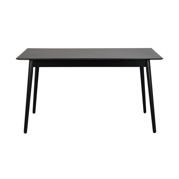 Crni blagovaonski stol Rowico Lotta, 140 x 90 cm