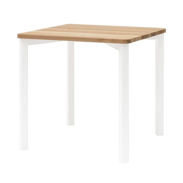 Bijeli stol za blagovaonu sa zaobljenim nogama Ragaba Trivento, 80 x 80 cm