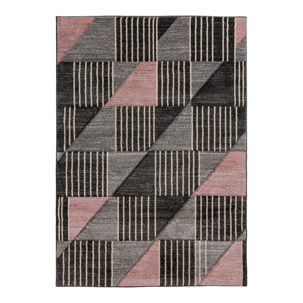 Sivo-ružičasti tepih Flair Rugs Velocity, 120 x 170 cm