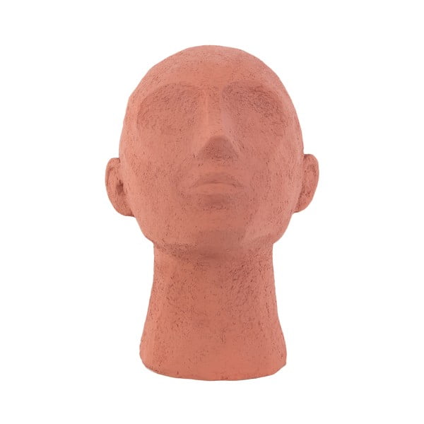 Narančasta dekorativna skulptura u boji terakote PT LIVING Face Art, visina 22,8 cm
