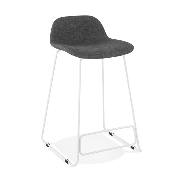 Black bar stolica s bijelim logo Kokoon Vancouver Mini, sedam visina 66 cm