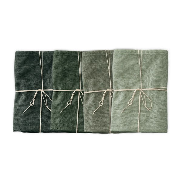 Set od 4 platnene salvete s lanom Linen Couture Green Gradient, 43 x 43 cm