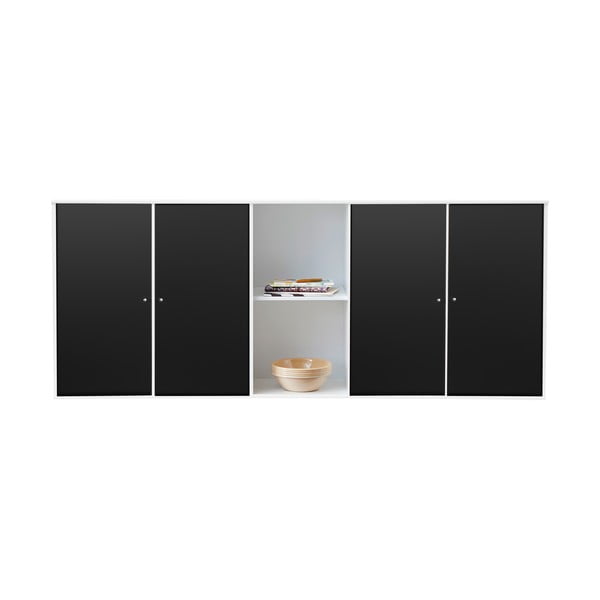 Crno-bijela zidna komoda Hammel Mistral Kubus, 169 x 69 cm