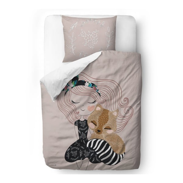 Dječja posteljina od pamučnog satena Mr. Little Fox Fox Two Princesses, 100 x 130 cm