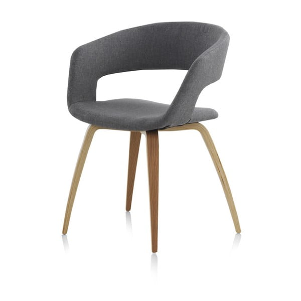 Drvena stolica za blagovaonu sa sivom presvlakom Geese
