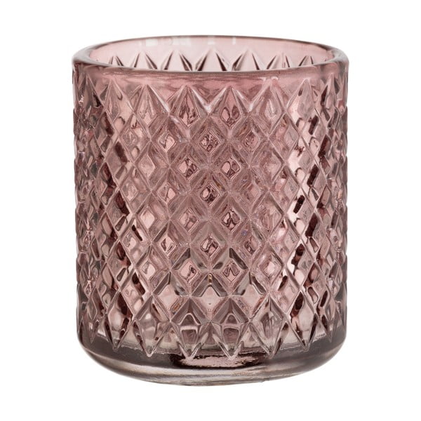 Ružičasta staklena čašica za četkice Wenko Atessa