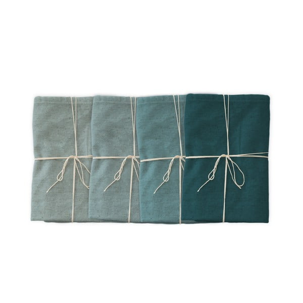 Set od 4 pamučne salvete Linen Couture Turquoise, 43 x 43 cm