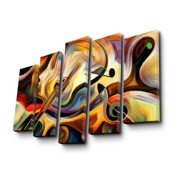 Višedijelna slika Abstract Music, 105 x 70 cm