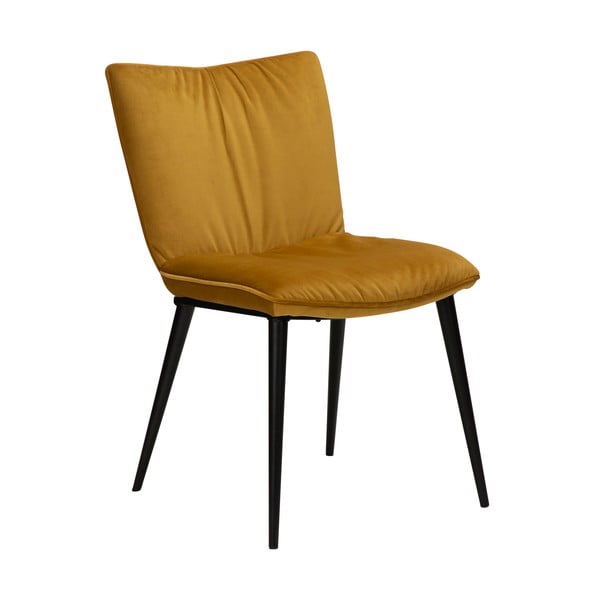 Žuta stolica za blagovaonicu s baršunastom površinom DAN-FORM Denmark Join