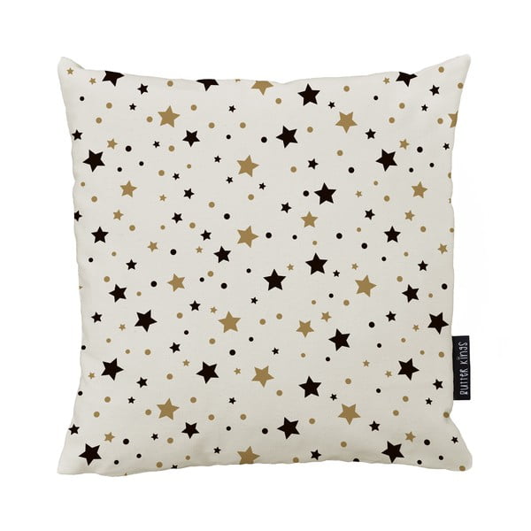 Božićni jastuk s pamučnim oblaganjem Butter Kings Zlatne zvijezde, 45 x 45 cm