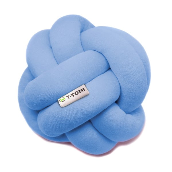 Plava pamučna pletena lopta T-TOMI, ø 20 cm