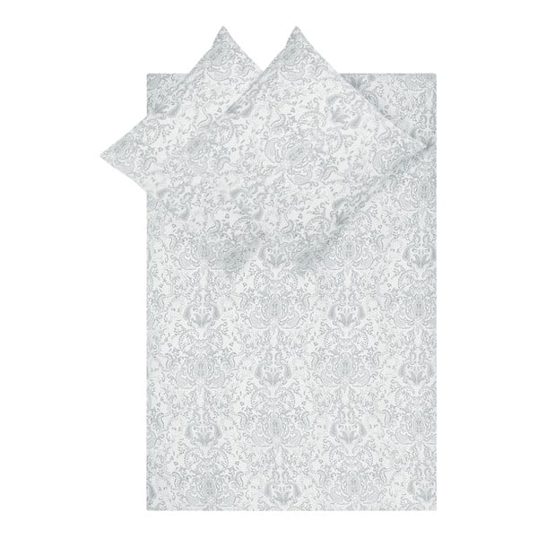Siva posteljina od pamučnog satena Maison Majolie Grantham, 200 x 200 cm