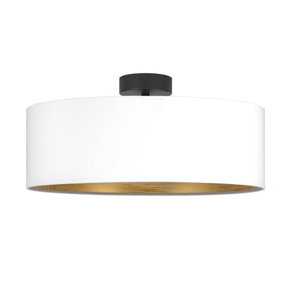 Bijela stropna svjetiljka sa zlatnim detaljima Bulb Attack Tres XL, ⌀ 45 cm