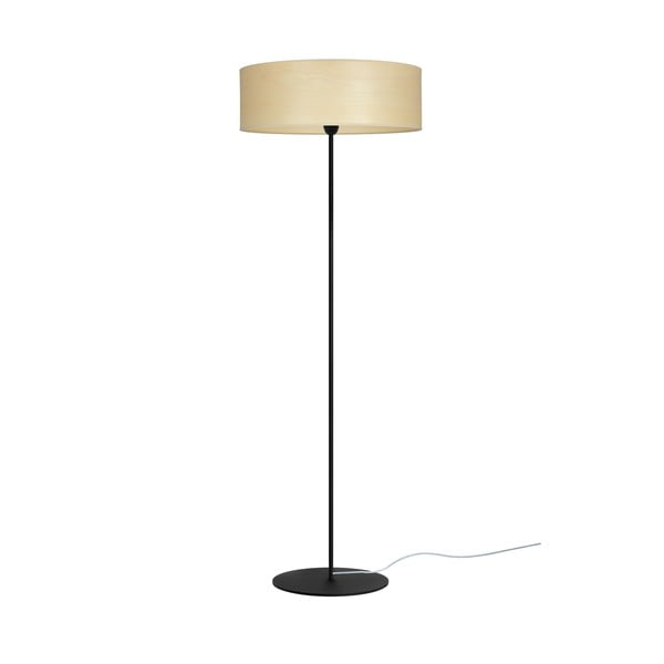 Bež podna svjetiljka od prirodnog furnira Sotto Luce Tsuri XL Light, ⌀ 45 cm