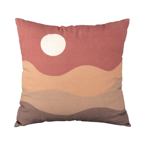 Smeđe-crveni pamučni jastuk PT LIVING Clay Sunset, 45 x 45 cm