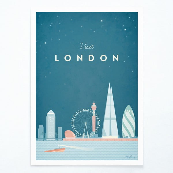 Poster Travelposter London, A3