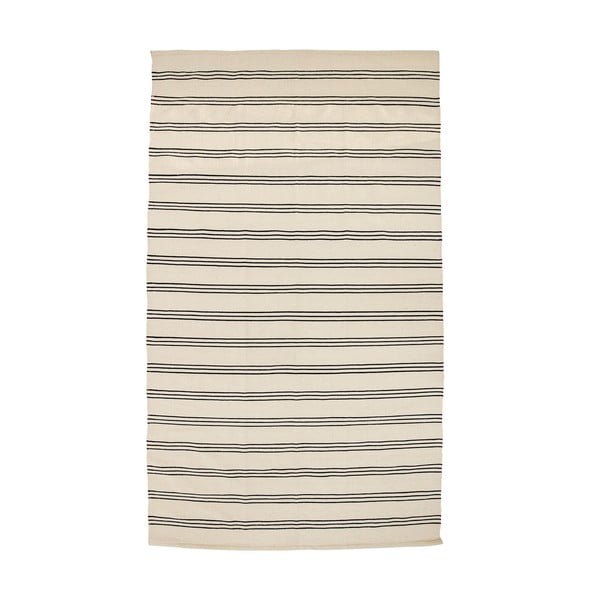 Bež pamučni jastuk Bloomingville Stripe, 140 x 240 cm