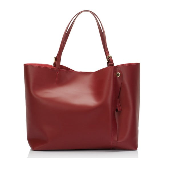 Crvena kožna torbica Lisa Minardi Eunice