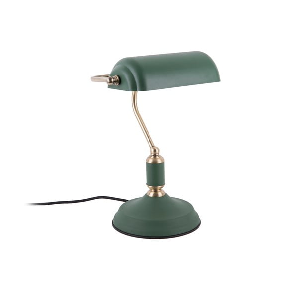 Zelena stolna svjetiljka s detaljima u zlatnoj boji Leitmotiv Bank