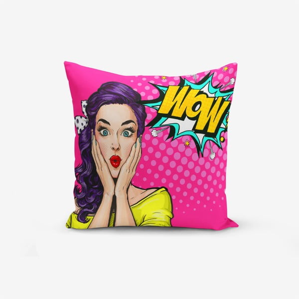 Jastučnica s primjesom pamuka Minimalist Cushion Covers Pop Art Wow, 45 x 45 cm