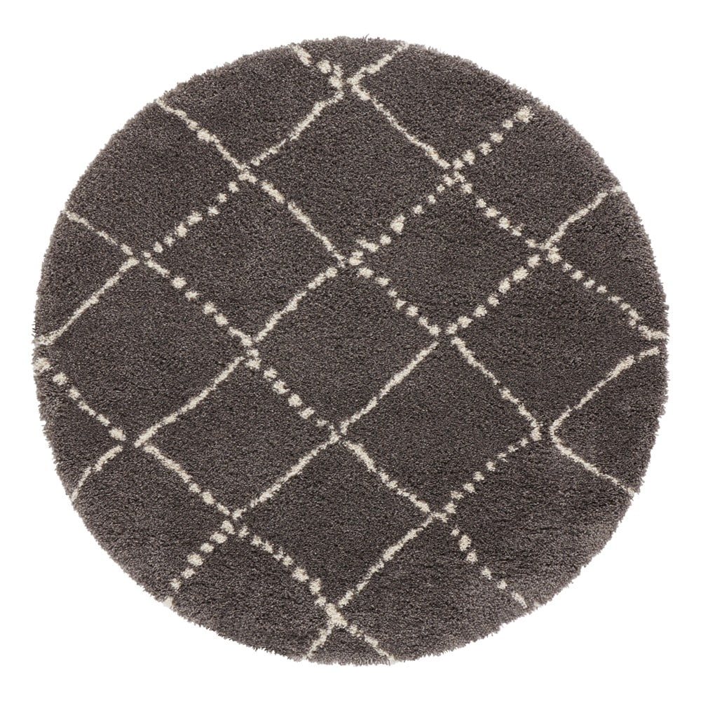 Sivi tepih metvice rugs hash, ⌀ 120 cm