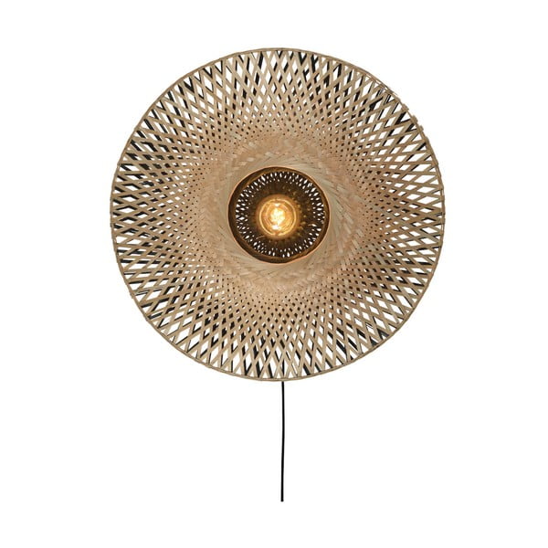 Zidna svjetiljka od bambusovog drveta Good&Mojo Kalimantan, ⌀ 60 cm