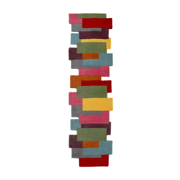 Šarena vunena staza Flair Rugs Collage, 60 x 230 cm