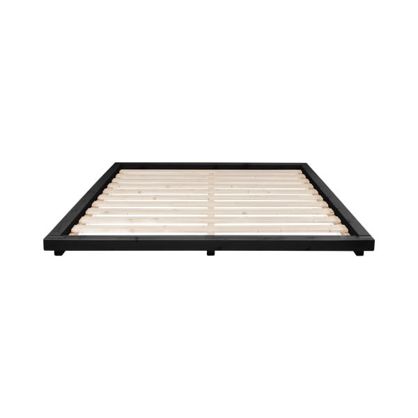 Krevet od borovine u crnoj boji Karup Design Dock, 160 x 200 cm