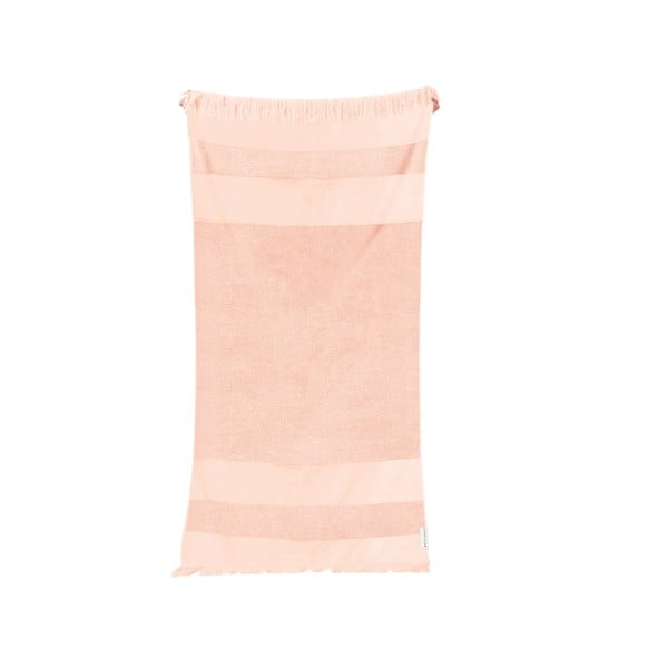 Ružičasti pamučni ručnik za plažu Sunnylife Summer Stripe, 175 x 90 cm