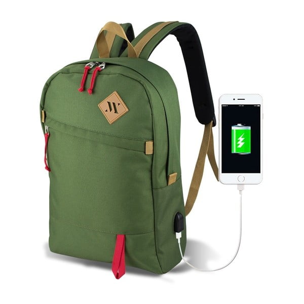 Zeleni ruksak s USB priključkom My Valice FREEDOM Smart Bag