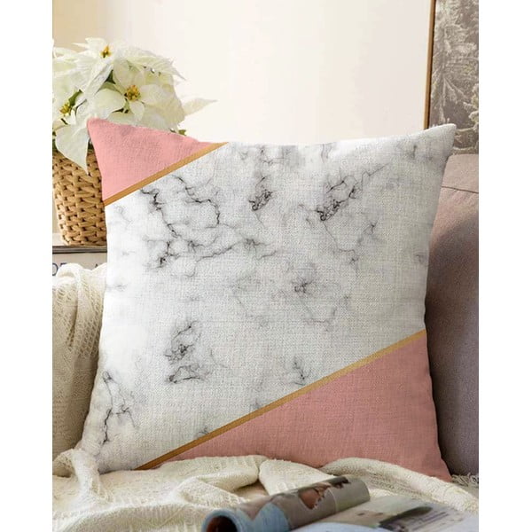 Jastuk premaz s pamučnim pamučnim minimalističkim jastukom pokriva girly mramor, 55 x 55 cm