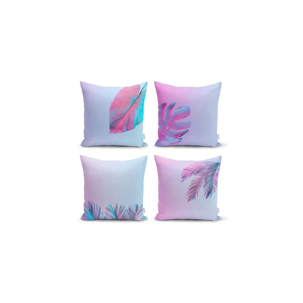 Set od 4 dekorativni premazi na jastucima Minimalistički jastuk pokriva neonski ljubavnik, 45 x 45 cm
